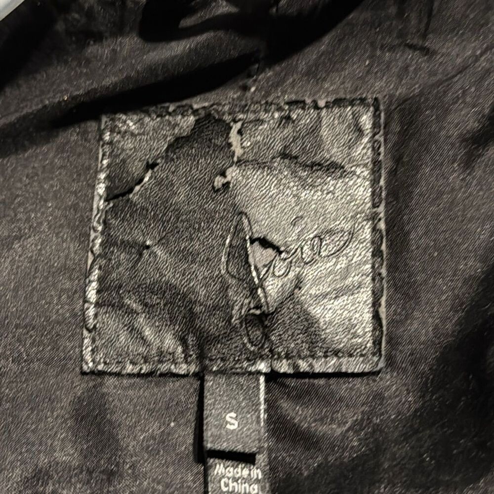 JOIE Ailey Black Lamb Leather Skin Moto Jacket Size Small - Picture 12 of 16